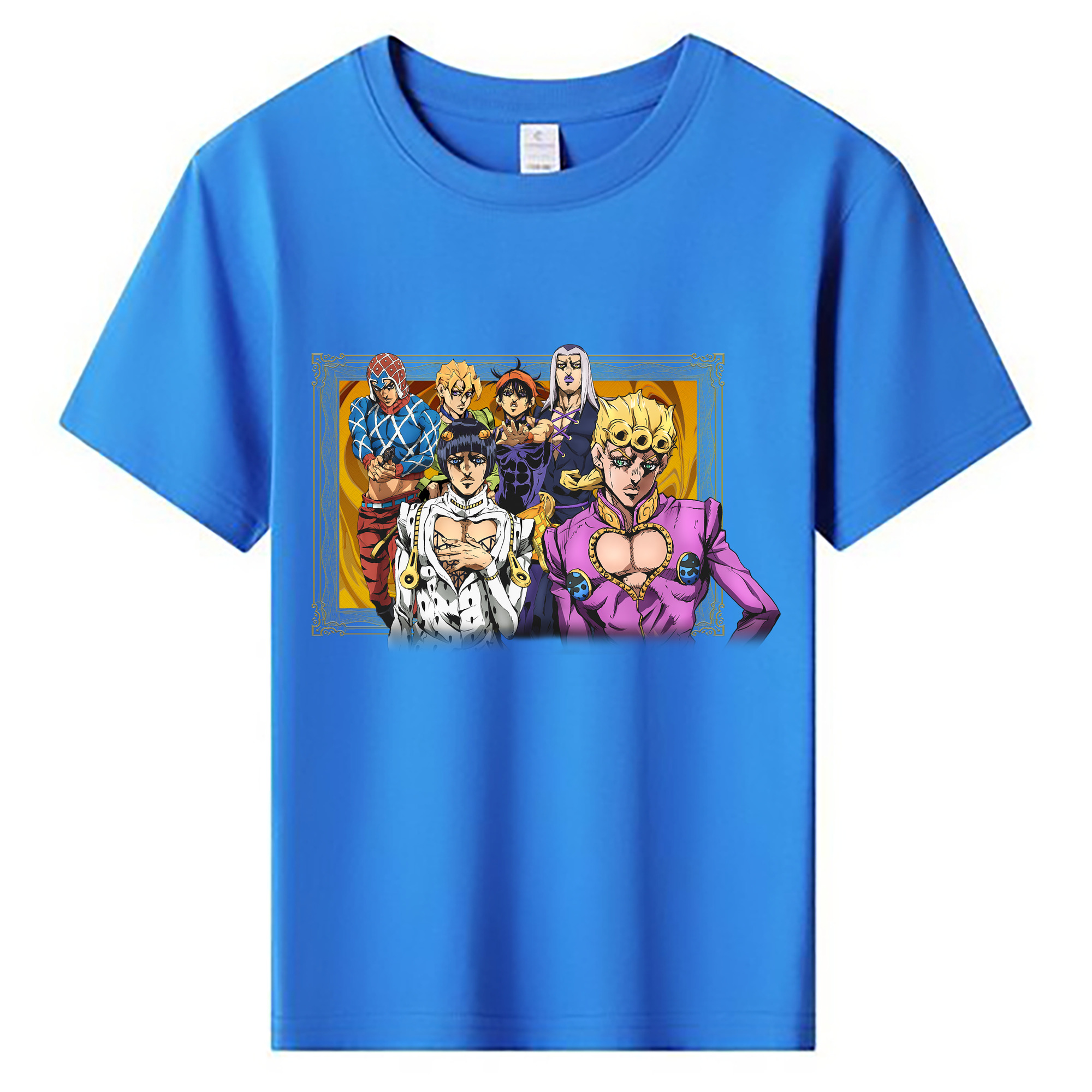 （画像用） ジョジョの奇妙な冒険 ジョルノ?ジョバァーナ JoJo's Bizarre Adventure Giorno Giovanna 綿100％キッズTシャツ（フロントプリント）